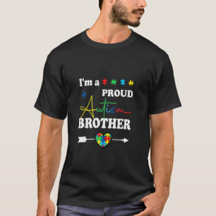 T-shirt Je suis un frère fier d'autisme, famille assortie 