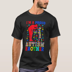 T-shirt Je suis un frère fier de l'autisme Pièces Puzzle A