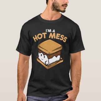 T-shirt Je suis un gâchis SMores guimauve Camping Smores f