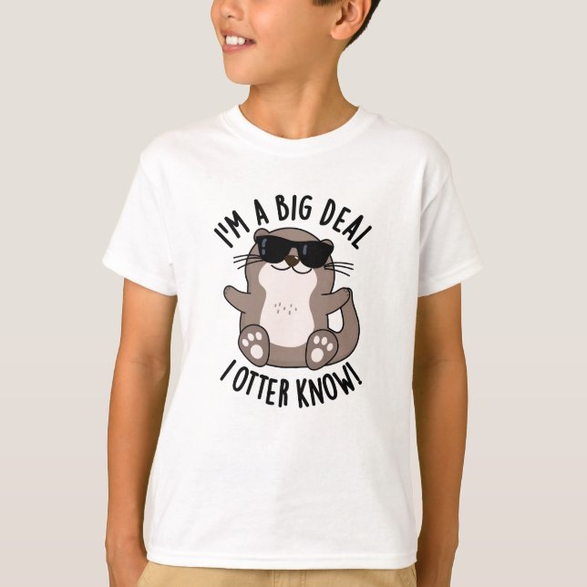 T-shirt Je suis un grand marché je Otter sais drôle animal (Devant)