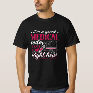 T-shirt Je suis un grand programmeur de codage ICD Coder M