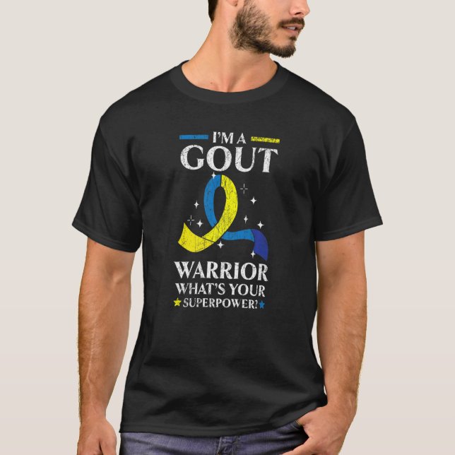 T-shirt Je suis Un Guerrier de la Goutte Podagra Maladie d (Devant)