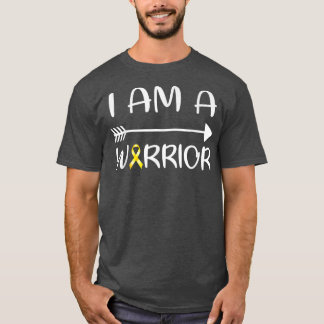 T-shirt Je Suis Un Guerrier Enfance Cancer Sensibilisation