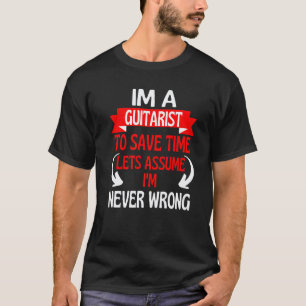 T-shirt Je suis un guitariste pour gagner du temps supposo