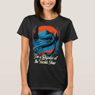 T-shirt Je suis un habitué au Tackle Shop Lakes Fishing La