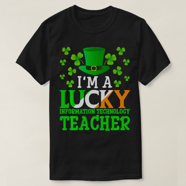 T-shirt Je suis un heureux enseignant en technologie de l' (Design devant)