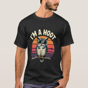 T-shirt Je suis un hibou drôle dicton chouette oiseau rétr