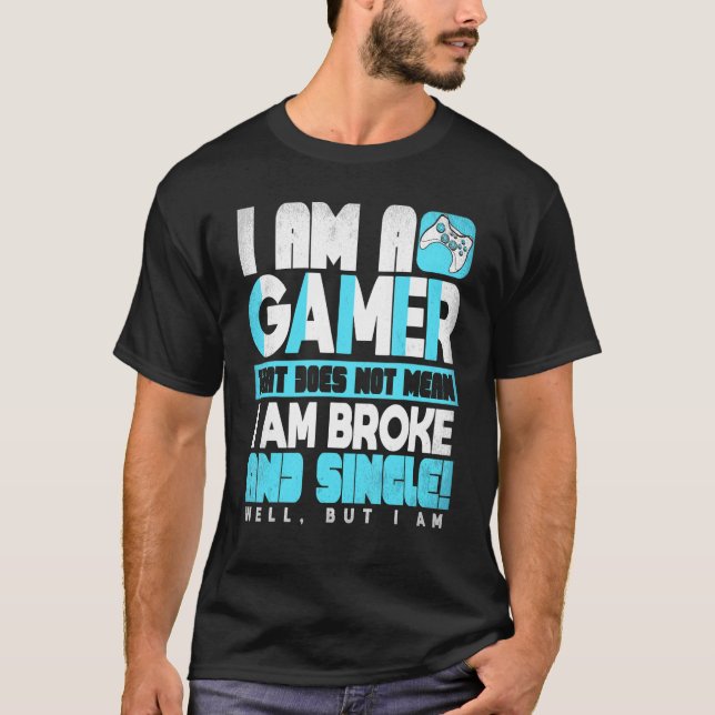 T-shirt Je Suis Un Joueur Vidéo Jeu Joueur PC Joueur Conso (Devant)