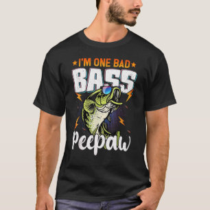 T-shirt Je suis un méchant papé bass Peepaw pêche au bar