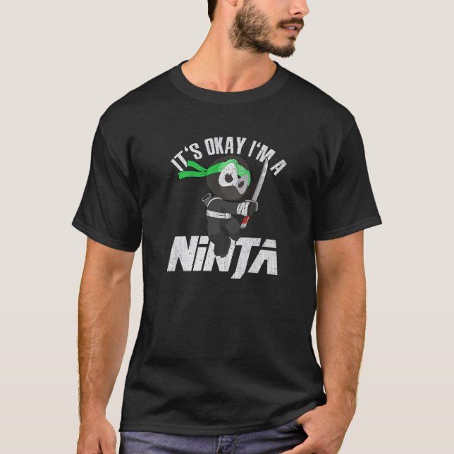 T-shirt Je suis un Ninja shuriken Ninjas (Devant)