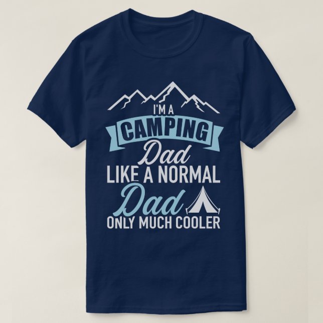 T-shirt Je suis un papa camping (Design devant)