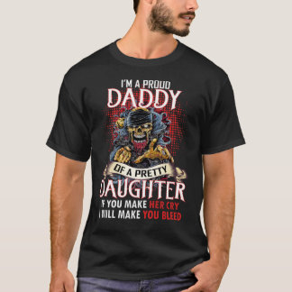 T-shirt Je suis un papa fier d'une jolie fille