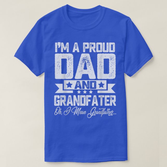 T-shirt Je suis un papa fier et un grand-père fier  (Design devant)