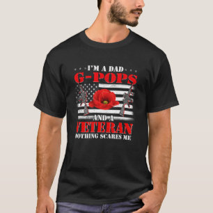 T-shirt Je suis un papa G pops et un vétéran rien ne me fa