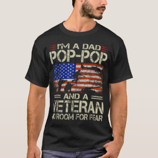 T-shirt JE SUIS Un Papa Pop Pop Et Vétéran Drôle Rétro Pap