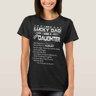 T-shirt Je suis un père chanceux J'ai une fille folle Da p