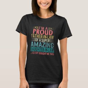 T-shirt Je suis un père fier beau-père d'une fille super i
