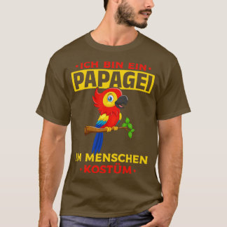 T-shirt Je Suis Un Perroquet Dans Un Costume Humain Drôle