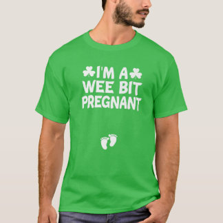 T-shirt Je suis un peu enceinte Fête de la Saint-Patrick a