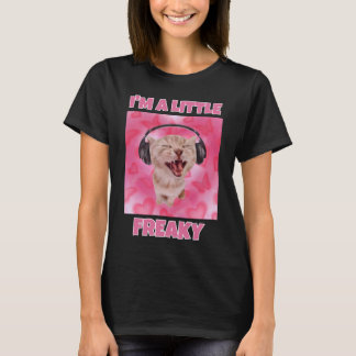 T-shirt Je suis un peu folle mème de chat femmes