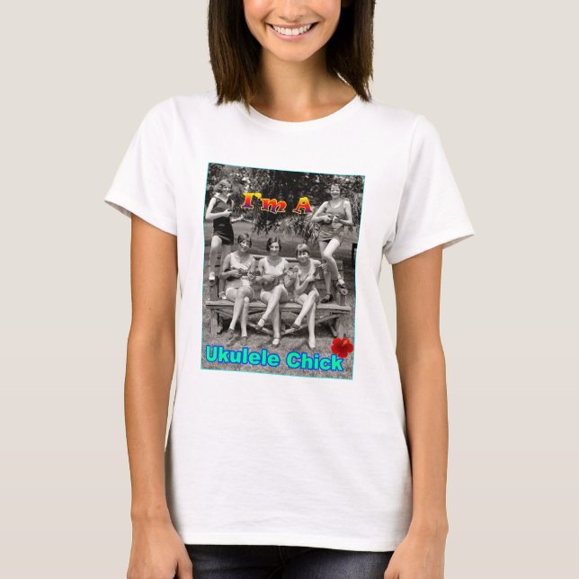 T-shirt Je suis un poussin d'ukulélé (Devant)