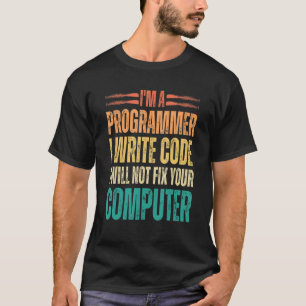 T-shirt Je suis un programmeur J'écris code binaire drôle 
