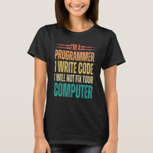 T-shirt Je suis un programmeur J'écris code binaire drôle