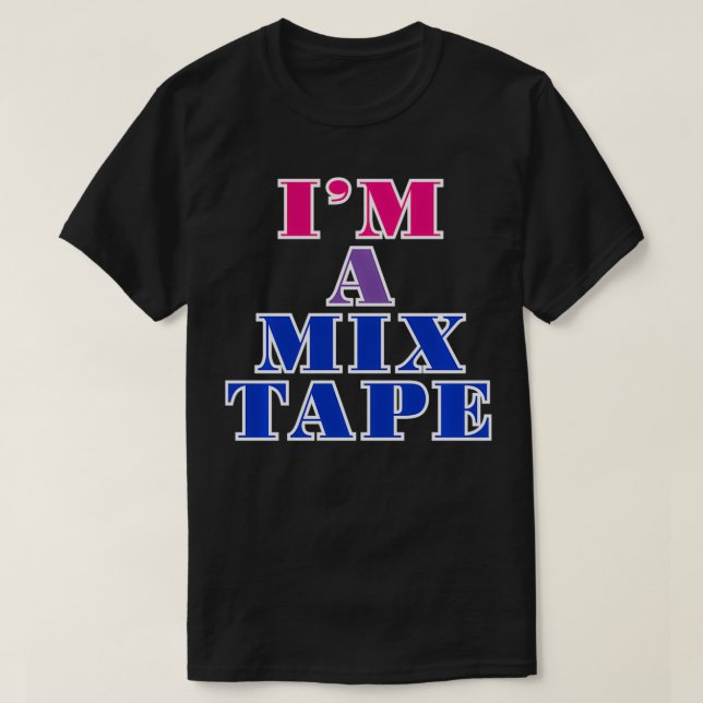 T-shirt Je suis un repoussage de la Pride LGBTQ+ Mitape Bi (Design devant)
