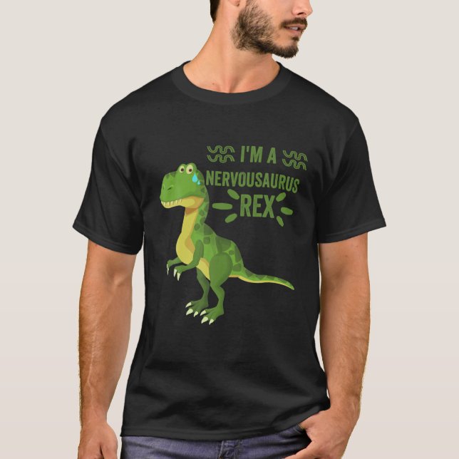 T-shirt Je suis Un Rex Nerveux Dinosaur Dinosaure Rex Hall (Devant)