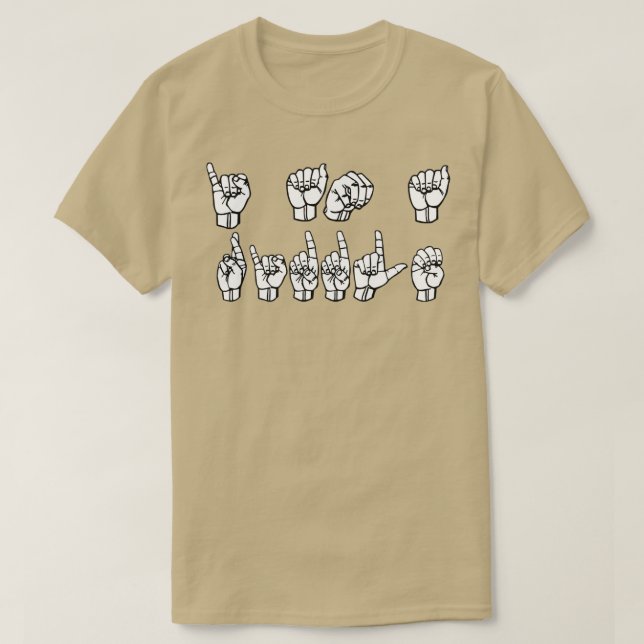 T-shirt JE SUIS UN RIDDLE ASL Sign Language Design 1 (Design devant)