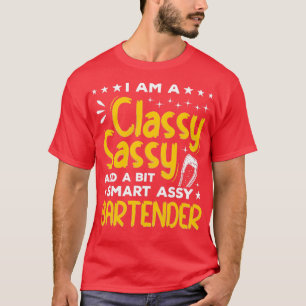 T-shirt Je Suis Un Sassy Classique Et Un Barman D'Assy Un 