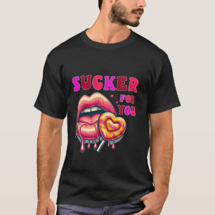 T-shirt Je suis Un Sucker pour vous Candy Heart Love Happy