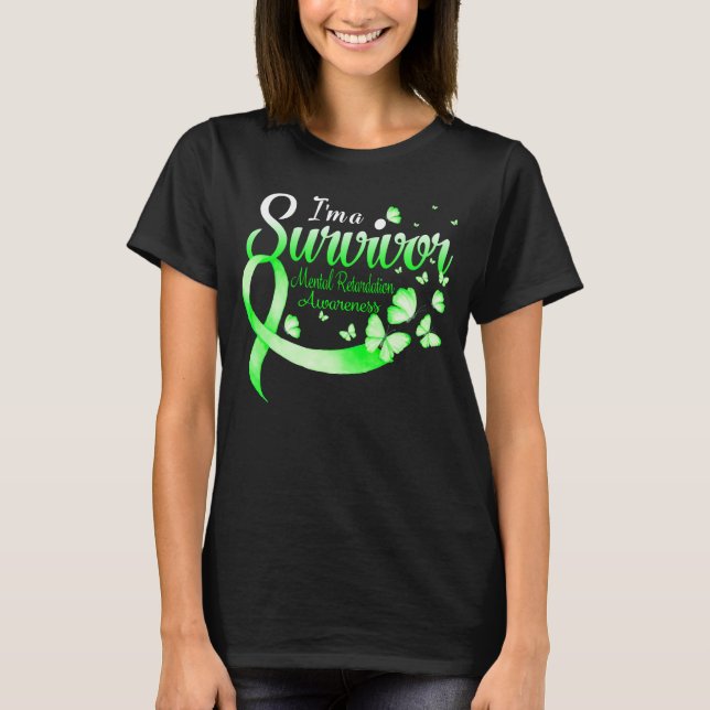 T-shirt Je suis un survivant Beurre de sensibilisation à l (Devant)