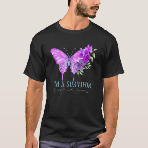 T-shirt Je suis un survivant Beurre de sensibilisation à l