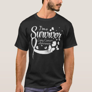 T-shirt Je suis un survivant Cancer du poumon Sensibilisat