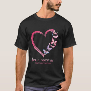 T-shirt Je suis un Survivant Combattre le papillon Beurre
