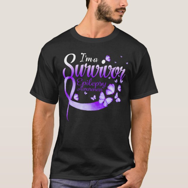 T-shirt Je suis Un Survivant Epilepsie Sensibilisation Pap (Devant)