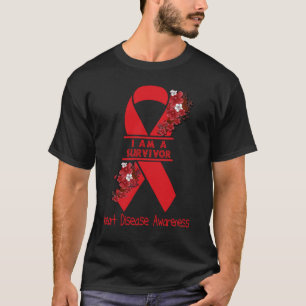 T-shirt Je Suis Un Survivant MALADIE CARDIAQUE Sensibilisa
