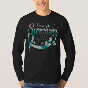 T-shirt Je suis un survivant PTSD Sensibilisation Papillon