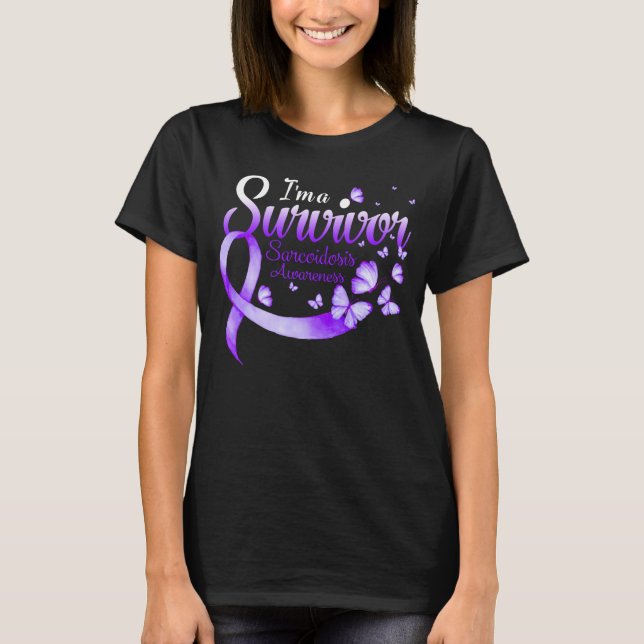 T-shirt Je suis Un Survivant Sarcoidose Sensibilisation Pa (Devant)