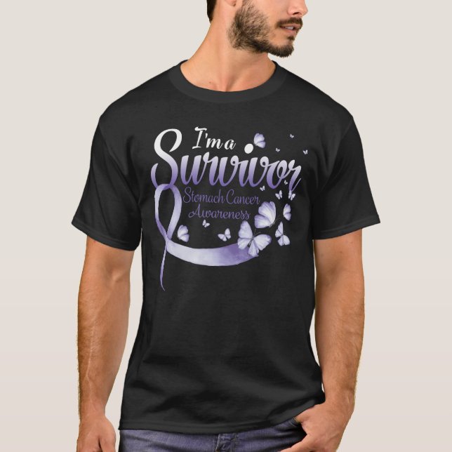 T-shirt Je suis un survivant Stomach papillon de sensibili (Devant)