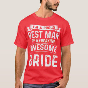 T-shirt Je suis un témoin fier de la mariée du marié