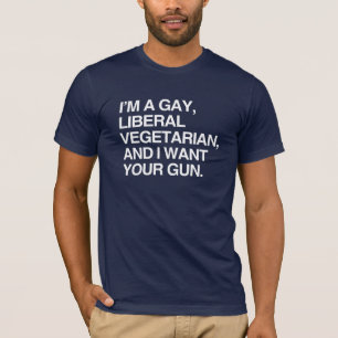 T-shirt Je suis un végétarien gai et libéral