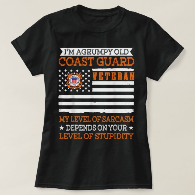 T-shirt Je suis un vétéran de la Garde côtière (Design devant)