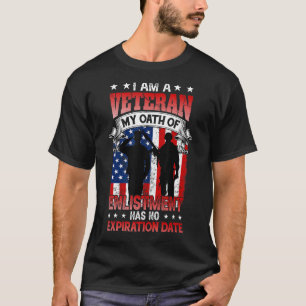 T-shirt Je Suis Un Vétéran Drapeau Américain Soldat Patrio