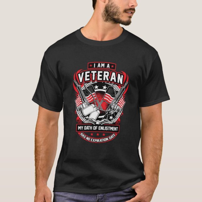 T-shirt Je suis un vétéran que le serment n'a aucun (Devant)
