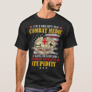 T-shirt Je Suis Un Vieux Drapeau De Médaille De Combat Jou
