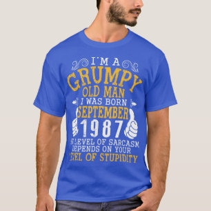 T-shirt Je Suis Un Vieux Homme Je Suis Né Septembre 1940 M