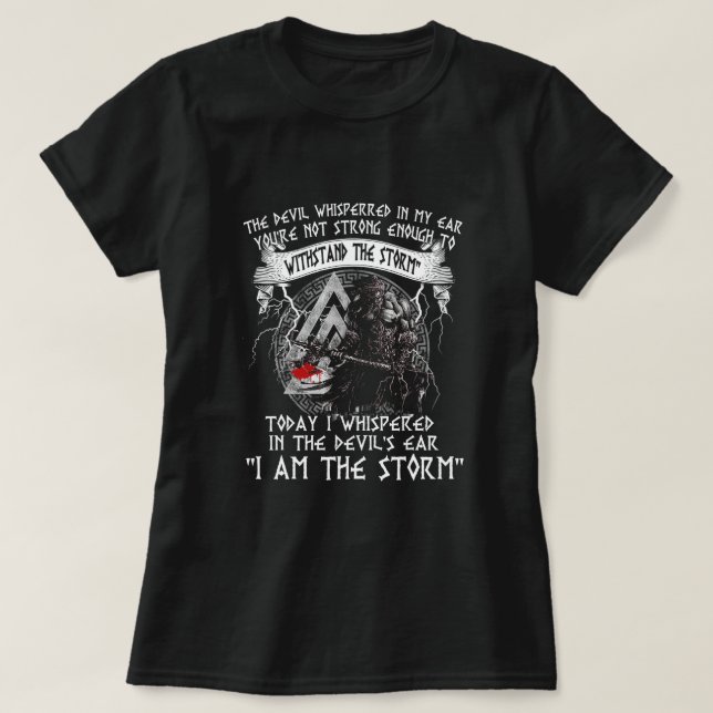 T-shirt Je Suis Un Viking Je Suis La Tempête (Design devant)