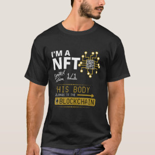 T-shirt Je suis une chaîne de blocage de corps Crypto Lim